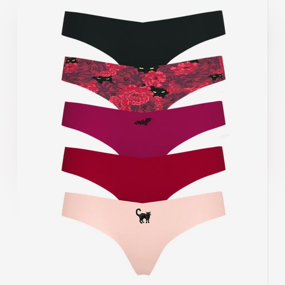 Victoria's Secret No Show Thong Panty 5 Pack.